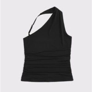 Abercrombie & Fitch Black One-Shoulder Top